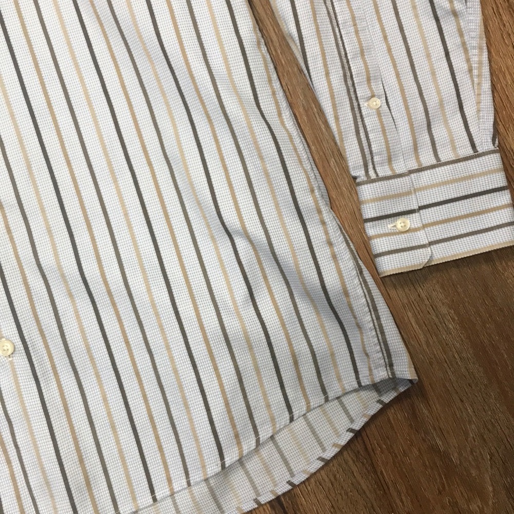 2/$16 NORDSTROM Long Sleeve Striped M Dress Shirt - Picture 4 of 4